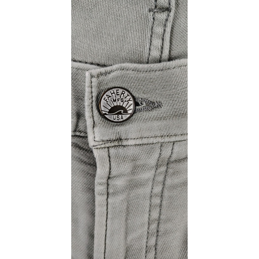 Faherty Stretch Terry 5 Pocket Pants Men's Size 35x33 MBC0020-FOL Faded Olive - Picture 4 of 16